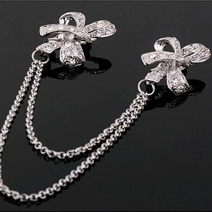 小扣针蝴蝶结领结胸针胸花 领针水钻立体 时尚 领花 蝴蝶结领针
