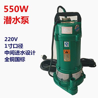 2023550W0.55KW潜水泵家用农用排灌220V单相井下抽水泵排水泵洗车