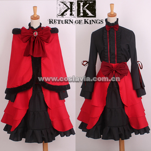 动漫K回归的王权者王的回归栉名安娜洋装裙子斗篷COSPLAY定制