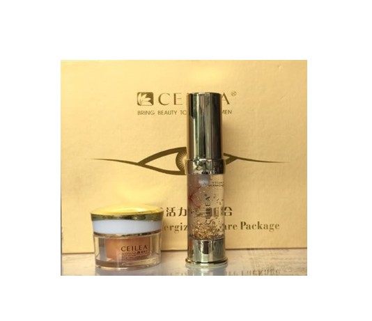 雪罗兰黄金活力媚眼组合套装精华眼部眼霜细纹修护理改善干纹