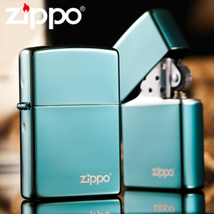 ZIPPO原装正品芝宝打火机防风芝宝标志绿冰墨绿28129zl煤油打火机