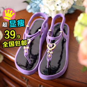 C2015 summer Korean skid casual shoes Sandals Sandals flat pregnant women schoolgirls Luo Machao
