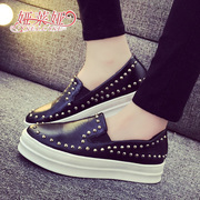 Yalaiya spring of 2016 new stylish rivets low shoes women casual shoes Le Fu, thick-soled shoes when the idle man shoes