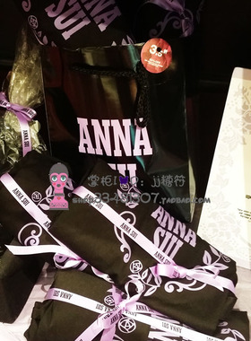 IT专柜I.T Anna sui安娜苏黑色LOGO手提袋购物袋布袋附面巾纸