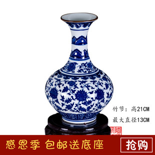 景德镇陶瓷器 现代时尚 仿古青花瓷花瓶 特价 家居摆设件装 饰工艺品