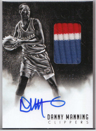 nba球星卡 panini noir 快船队 丹尼 曼宁 签名 patch亲笔签字卡