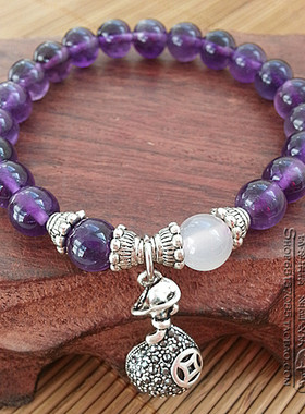 天然紫水晶其他款式手串可定制