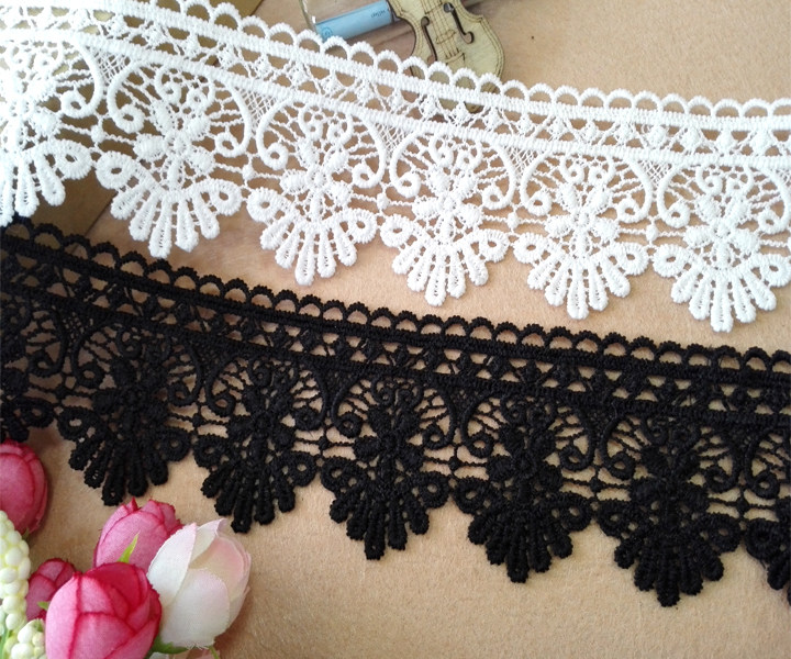 水溶刺绣蕾丝花边辅料宽5.5cm服装裙摆配件手工DIY窗帘沙发装饰