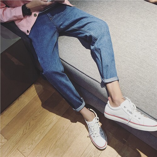 Jeans pour jeunesse droite en vrac en coton pour automne - Ref 1482142 Image 1