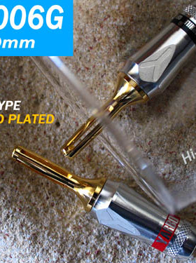 雅宝YARBO德国雅堡 SC-1006G发烧级黄金版香蕉头 24K镀金端子免焊