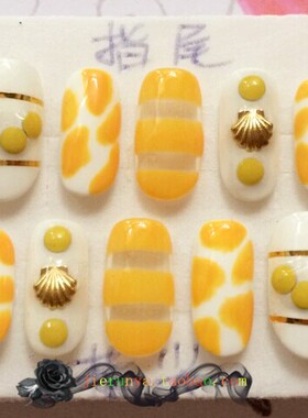 贴片光疗定做甲片假指甲手工成品