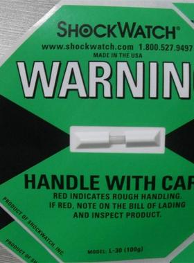 促销美国shockwatch防震撞标签防震动标签防震贴标签物流防倾斜