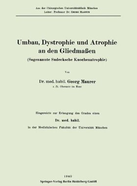 【预订】Umbau, Dystrophie Und Atrophie an De...
