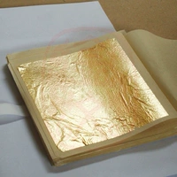 1 Фольга из чистого золота 24k настоящая золотая бумага украшение золотой кожи золотая фольга бумага 9,33x9,33см