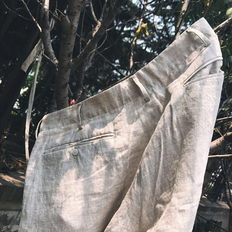 Farewell to Meiyu Cool and non sticky High-grade flax(French yarn)soft washing Men's leisure time trousersin the Men's clothing, Casual pants  category - from Buy2taobao.com to provide professional Taobao agent buy service