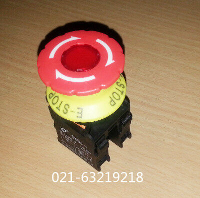 双科22/25MM通用SKB0-PZ4J11双触点急停按钮开关 紧急钮带警告圈