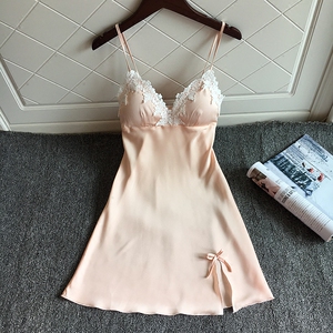 天天特价春夏天诱惑性感吊带睡裙女带胸垫韩版真丝绸睡衣家居服