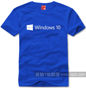 个性纯棉短袖圆领直身时尚流行T恤文化衫WINDOWS 10可定制1件包邮