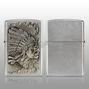 专柜正品㊣Zippo/芝宝打火机 欧版贴章 印地安人 2003536