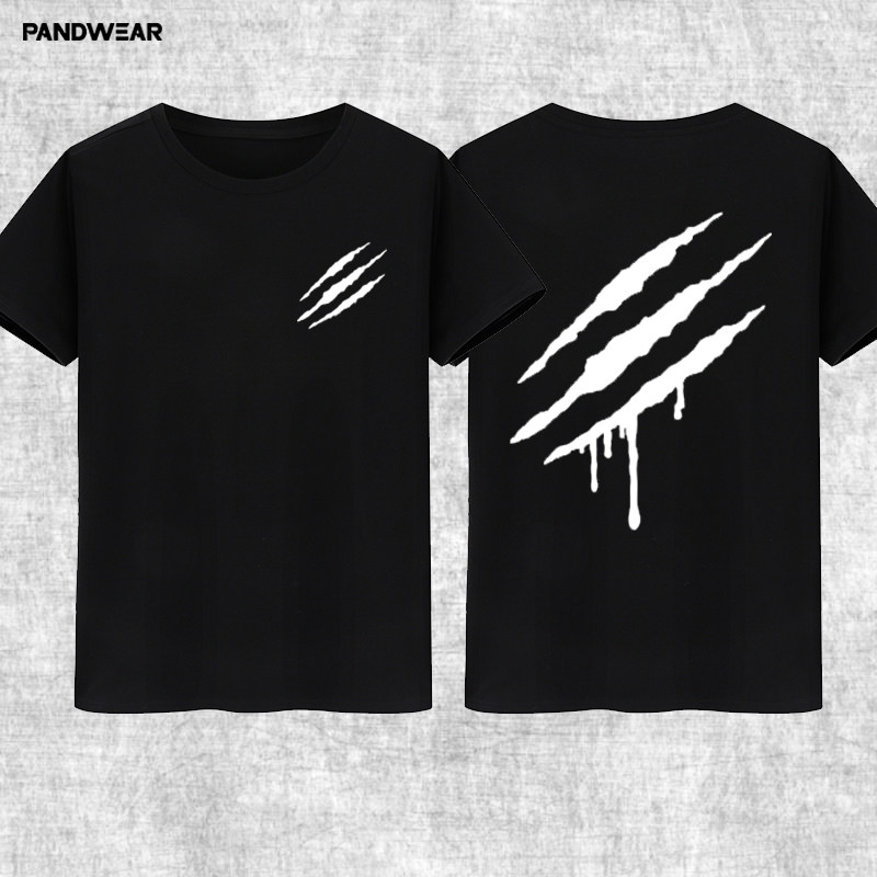 Scratch Short sleeved T-shirt Claw scratches personality pure cotton European version Chaopai black Gilding summer half sleevein the Men's clothing, T-shirt  category - from Buy2taobao.com to provide professional Taobao agent buy service