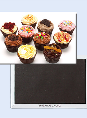 定制 精美纸杯蛋糕纪念品冰箱贴磁贴 个性旅游纪念礼品20852