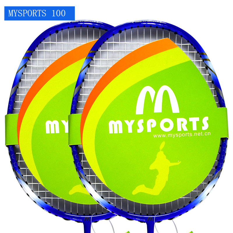 mysports 100 羽毛球拍 碳纤维初级ymqp训练拍 单拍 送手胶