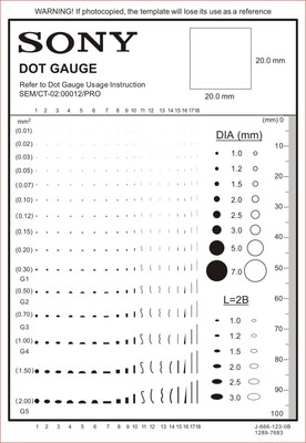 SONY索尼 点规线规菲林尺比对卡污点检测卡检验规对照卡精密D005
