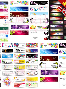 时尚现代潮流BANNER横幅AI格式矢量图设计素材LA105