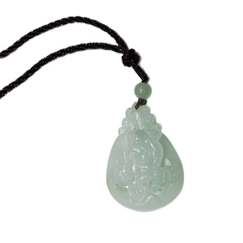 翡翠宝瓶貔貅项坠真玉貔貅