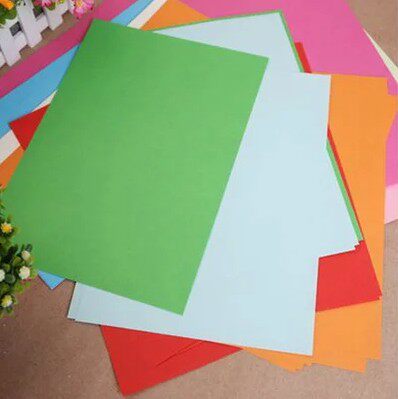 包邮彩色平面卡纸 120g彩色复印纸 A3手工纸 折纸 彩纸 A4打印纸