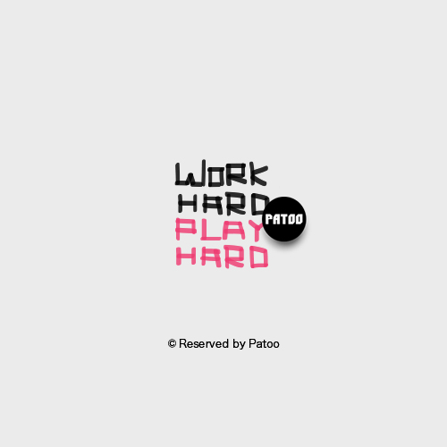 【PATOO怕痛】原创纹身贴 拼命工作疯狂玩乐Work Hard, Play Hard 彩妆/香水/美妆工具 身体彩妆 原图主图