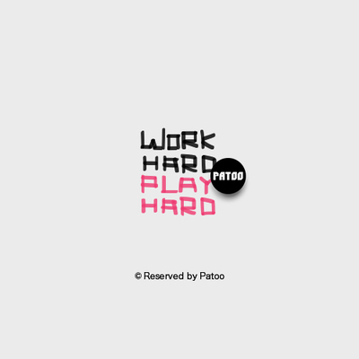 【PATOO怕痛】原创纹身贴 拼命工作疯狂玩乐Work Hard, Play Hard