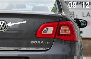 大众新宝来09-12款后尾箱备箱圆标志VW后字标志牌贴原厂改装专用