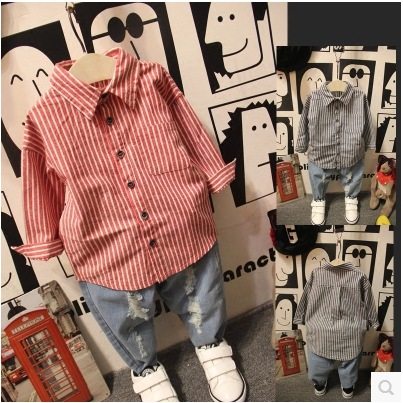 Chemise garcon à manche longue - Ref 2079027 Image 1