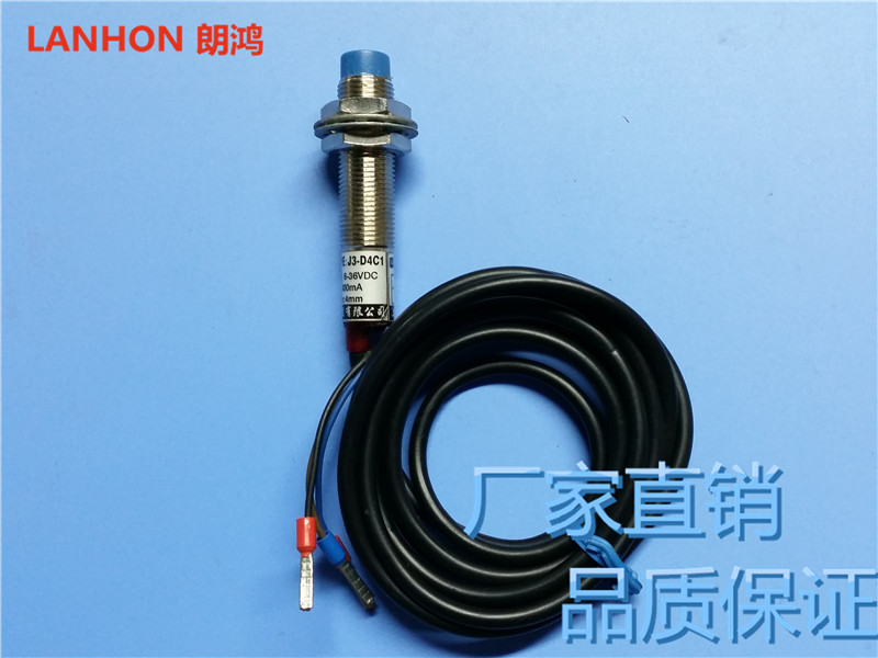 上海朗鸿LANHON M12电感式接近开关 J3-D4C1 NPN 常开