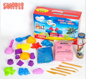 活力沙火星月亮沙太空沙彩沙粘性沙空气粘土沙滩玩具家庭礼盒套装