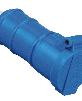 IP44 欧式连接器带自闭式封盖及电缆套管 Typ 1602 蓝色