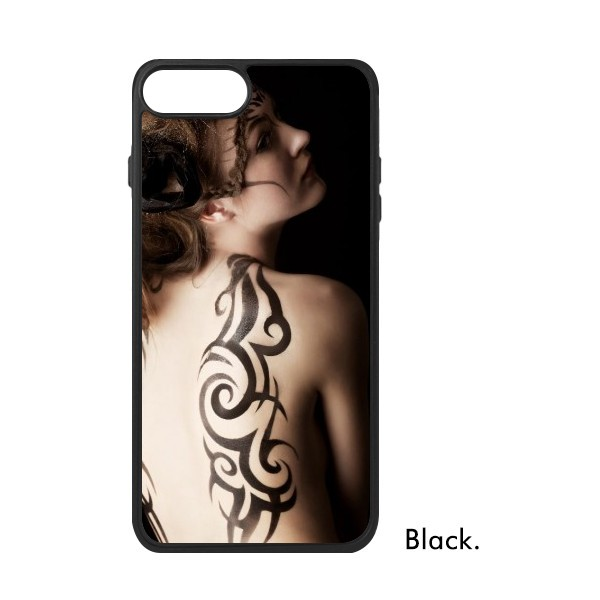 适用于iPhone裸背纹身褐发美女图Xr手机壳max保护套678plus硅胶11