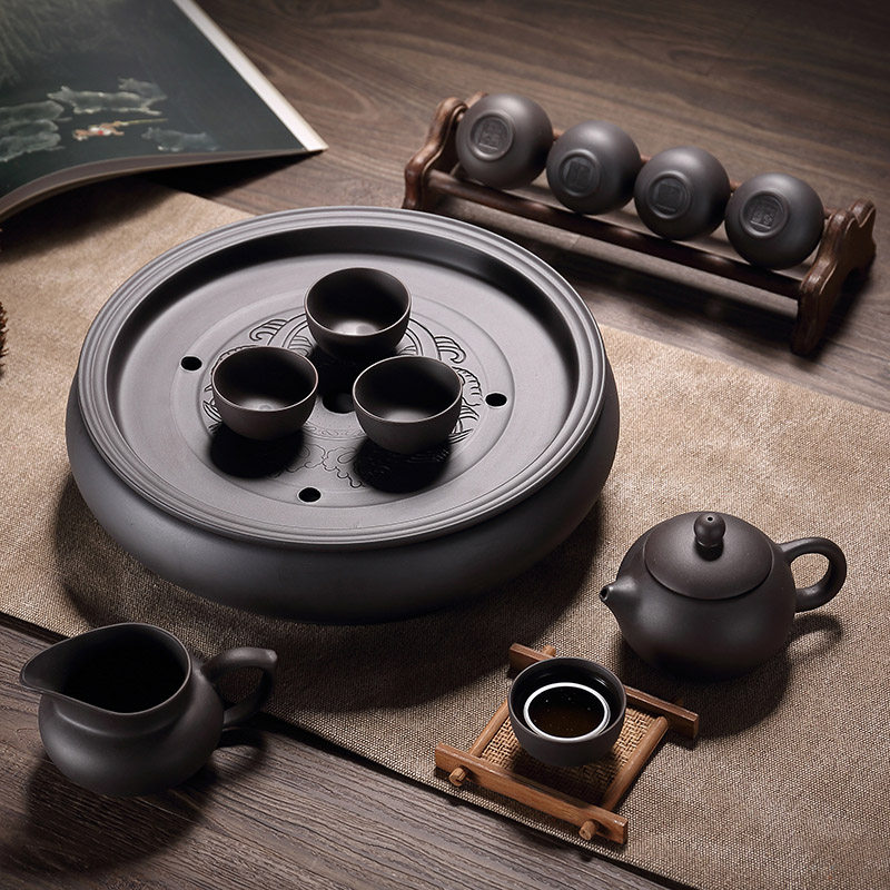 【天天特价】紫砂整套功夫茶具茶壶茶盘茶杯整套陶瓷茶具套装特价