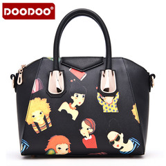 Doodoo hand bag printing 2015 new autumn and winter fashion cartoon female baodan shoulder bag ladies bag surge