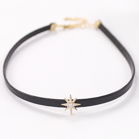 the republic of korea Autumn Accessories Imported quality goods Simplicity black cortex neck star have cash less than that is registered in the accounts clavicle Necklacein the Accessories/Fashion Jewelry, Necklace  category - from Buy2taobao.com to provide professional Taobao agent buy service