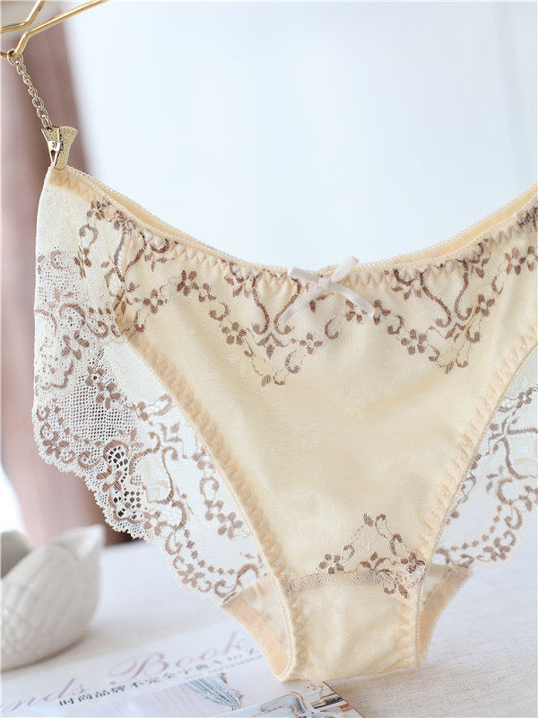 清仓 夏季日系大牌全蕾丝透明性感无痕内裤女低腰提臀蕾丝小清新