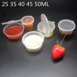 25-40ml一次性酱料杯1.5安寿司酱油醋汁调料盒蒜泥沙拉酱打包1000