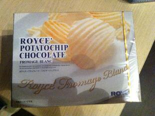 日本代购北海道ROYCE薯片royce白生巧克力蔡文静白巧克力波浪薯片