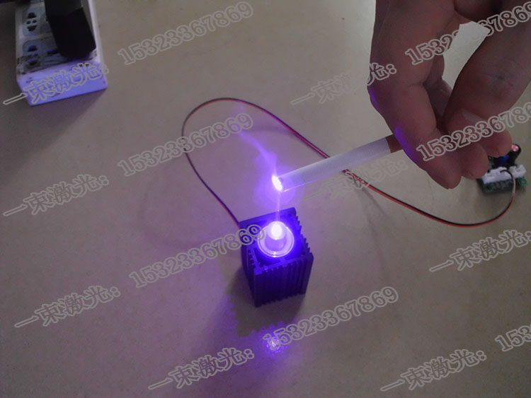 12v激光器 405nm蓝紫光大功率激光模组 可调焦雕刻切割diy 500mw