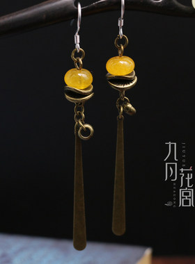 古代古典古风长款气质女流苏耳环