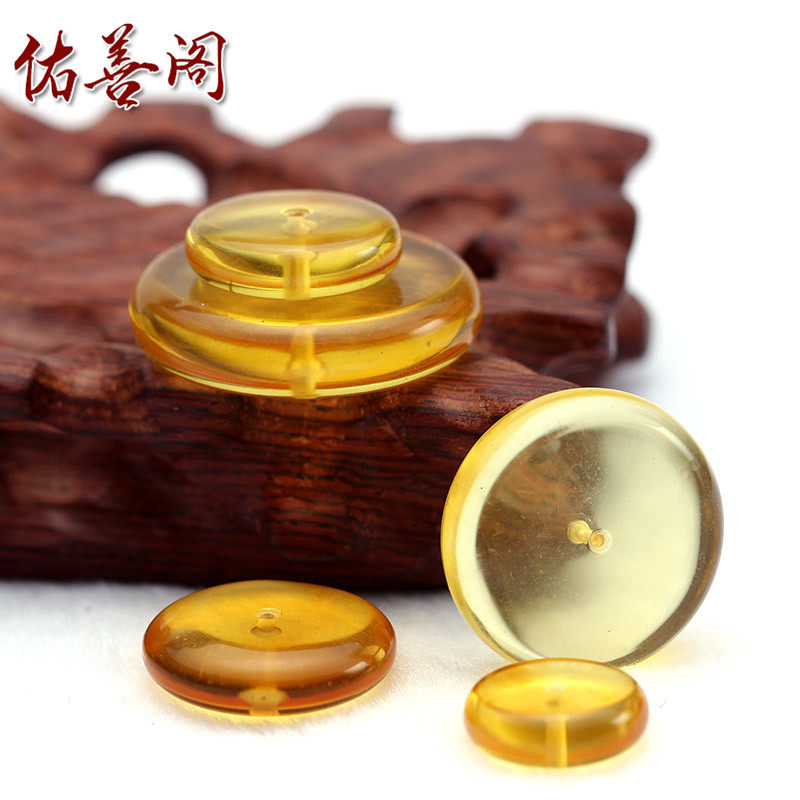 波罗的海天然原石原矿天然琥珀金珀平安扣吊坠diy佛珠饰品配件