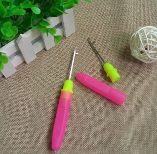 包邮 袖 关门带藏线头特种修补短钩针封口舌满 塑料柄 瑛带舌钩针