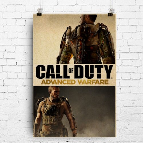 游戏海报使命召唤11高级战争call of duty advanced warfare复古