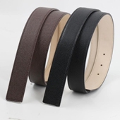 十字纹无头皮带男士 真皮不带头腰带牛皮带条平滑扣针扣 皮带身3.4